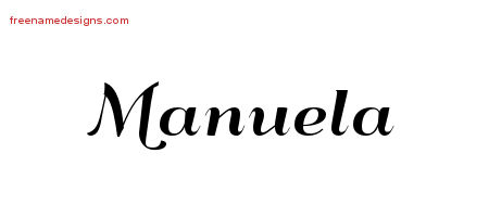 Art Deco Name Tattoo Designs Manuela Printable