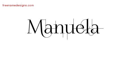 Decorated Name Tattoo Designs Manuela Free