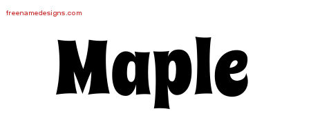 Groovy Name Tattoo Designs Maple Free Lettering