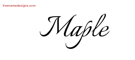 Calligraphic Name Tattoo Designs Maple Download Free