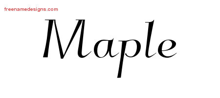 Elegant Name Tattoo Designs Maple Free Graphic