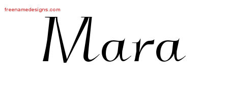 Elegant Name Tattoo Designs Mara Free Graphic