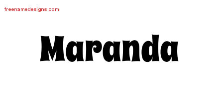 Groovy Name Tattoo Designs Maranda Free Lettering