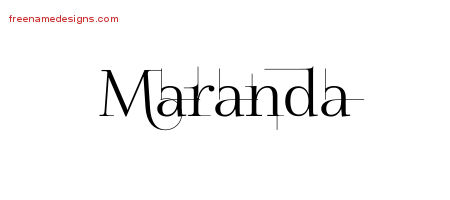 Decorated Name Tattoo Designs Maranda Free