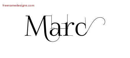 Decorated Name Tattoo Designs Marc Free Lettering