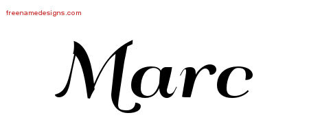 Art Deco Name Tattoo Designs Marc Graphic Download