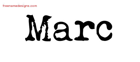 Vintage Writer Name Tattoo Designs Marc Free