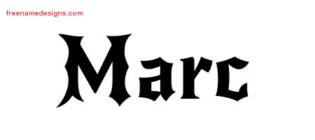 Gothic Name Tattoo Designs Marc Download Free