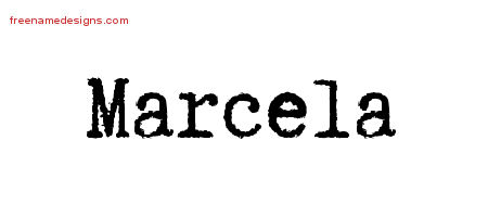 Typewriter Name Tattoo Designs Marcela Free Download