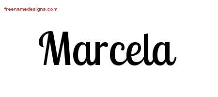 Handwritten Name Tattoo Designs Marcela Free Download