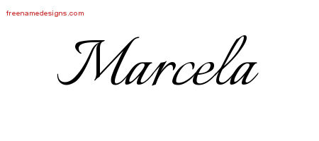 Calligraphic Name Tattoo Designs Marcela Download Free