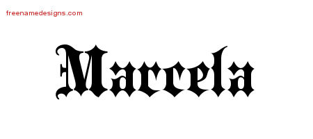 Old English Name Tattoo Designs Marcela Free