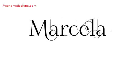 Decorated Name Tattoo Designs Marcela Free
