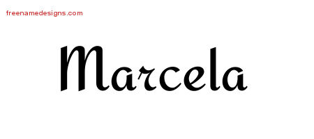 Calligraphic Stylish Name Tattoo Designs Marcela Download Free