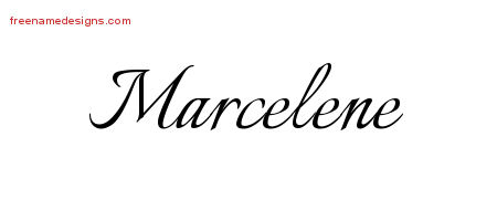 Calligraphic Name Tattoo Designs Marcelene Download Free