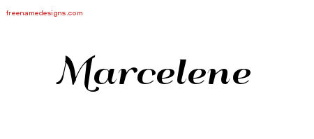 Art Deco Name Tattoo Designs Marcelene Printable