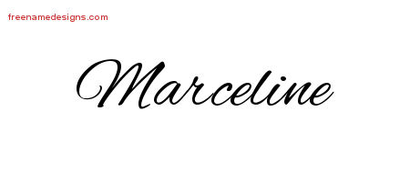 Cursive Name Tattoo Designs Marceline Download Free