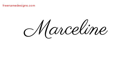 Classic Name Tattoo Designs Marceline Graphic Download