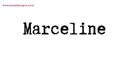 Typewriter Name Tattoo Designs Marceline Free Download
