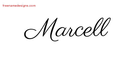 Classic Name Tattoo Designs Marcell Graphic Download
