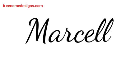 Lively Script Name Tattoo Designs Marcell Free Printout