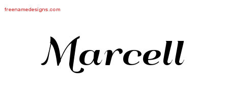 Art Deco Name Tattoo Designs Marcell Printable