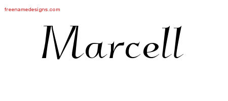 Elegant Name Tattoo Designs Marcell Free Graphic