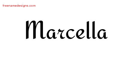 Calligraphic Stylish Name Tattoo Designs Marcella Download Free