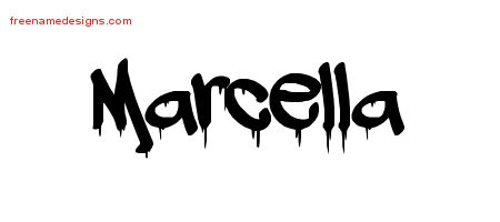 Graffiti Name Tattoo Designs Marcella Free Lettering