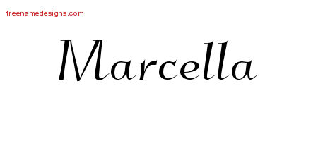 Elegant Name Tattoo Designs Marcella Free Graphic