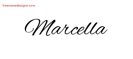 Cursive Name Tattoo Designs Marcella Download Free