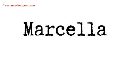 Typewriter Name Tattoo Designs Marcella Free Download