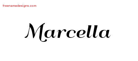 Art Deco Name Tattoo Designs Marcella Printable