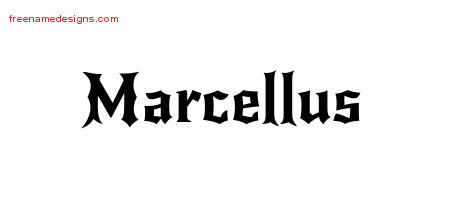 Gothic Name Tattoo Designs Marcellus Download Free