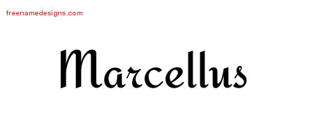 Calligraphic Stylish Name Tattoo Designs Marcellus Free Graphic