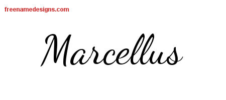 Lively Script Name Tattoo Designs Marcellus Free Download