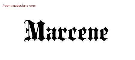 Old English Name Tattoo Designs Marcene Free