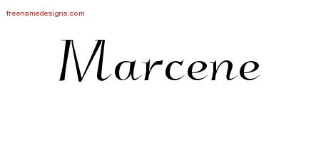 Elegant Name Tattoo Designs Marcene Free Graphic
