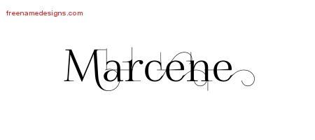 Decorated Name Tattoo Designs Marcene Free