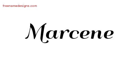 Art Deco Name Tattoo Designs Marcene Printable