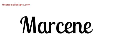 Handwritten Name Tattoo Designs Marcene Free Download