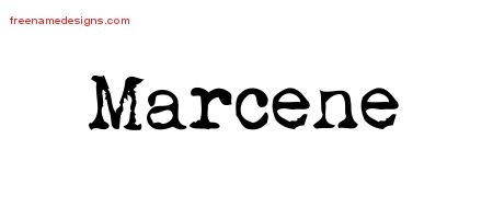 Vintage Writer Name Tattoo Designs Marcene Free Lettering
