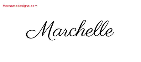 Classic Name Tattoo Designs Marchelle Graphic Download