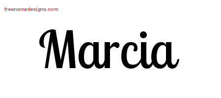 Handwritten Name Tattoo Designs Marcia Free Download