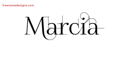 Decorated Name Tattoo Designs Marcia Free
