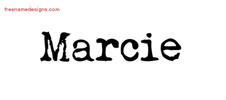 Vintage Writer Name Tattoo Designs Marcie Free Lettering