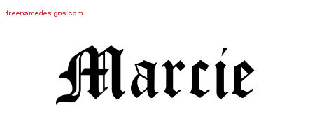 Blackletter Name Tattoo Designs Marcie Graphic Download
