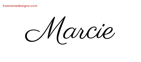 Classic Name Tattoo Designs Marcie Graphic Download