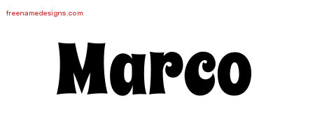 Groovy Name Tattoo Designs Marco Free