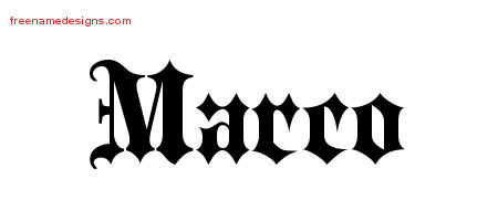 Old English Name Tattoo Designs Marco Free Lettering